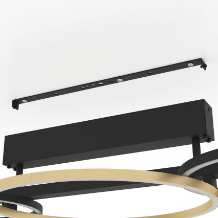 Eglo - LED Ściemnialny żyrandol natynkowy 2xLED/12,5W/230V + LED/15,5W 3000K czarny