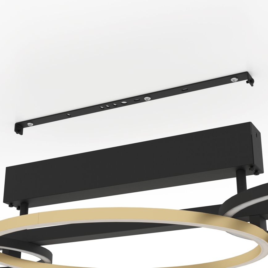 Eglo - LED Ściemnialny żyrandol natynkowy 2xLED/12,5W/230V + LED/15,5W 3000K czarny
