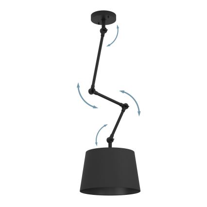 Eglo - Żyrandol na drążku 1xE27/40W/230V czarny