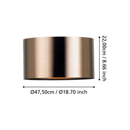 Eglo - Lampa sufitowa 1xE27/25W/230V miedź