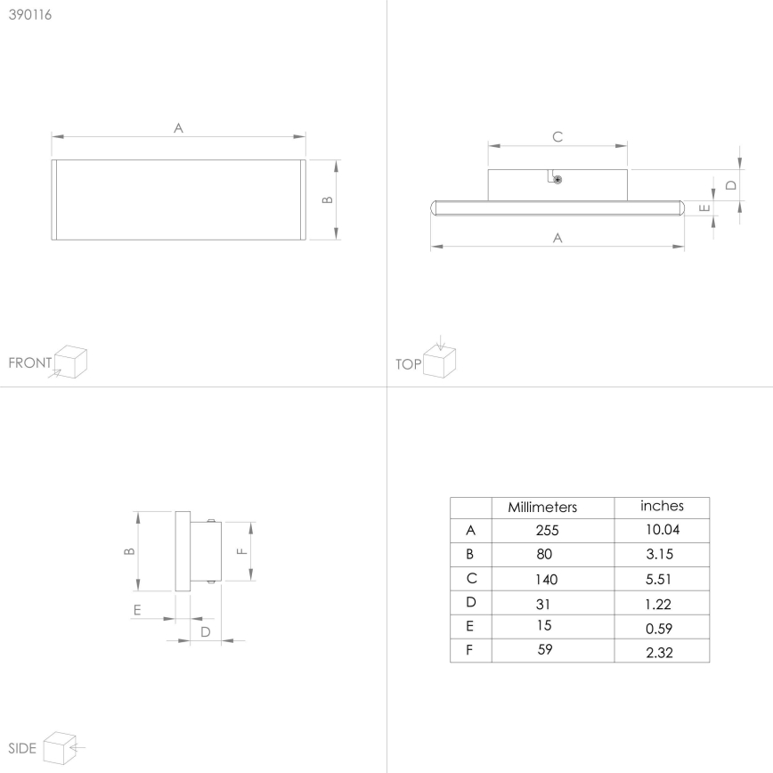 Eglo - LED Kinkiet 2xLED/5,4W/230V 3000K czarny