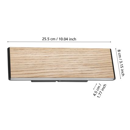 Eglo - LED Kinkiet 2xLED/4,2W/230V 3000K dąb