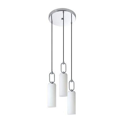Eglo - Żyrandol na lince 3xE27/40W/230V chrom błyszczący
