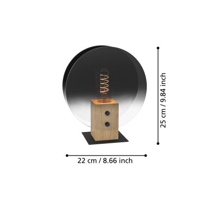 Eglo - Żyrandol na lince 1xE27/40W/230V dymny