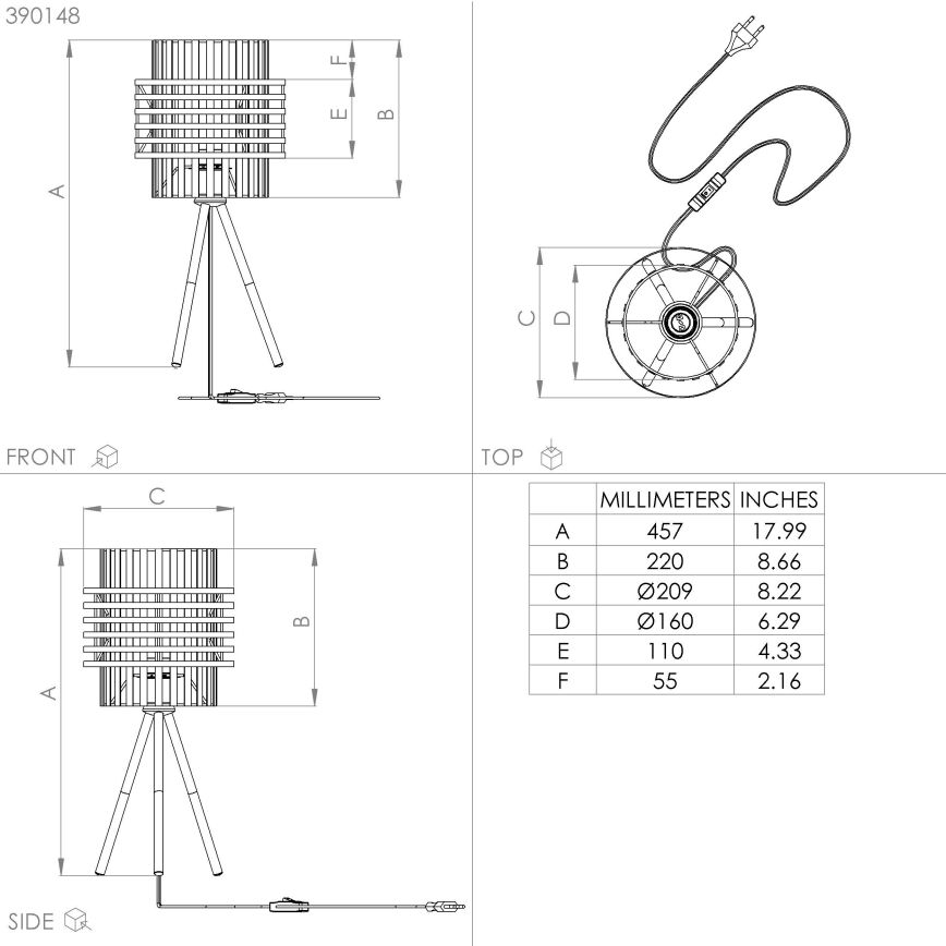 Eglo - Lampa podłogowa 1xE27/40W/230V kremowy
