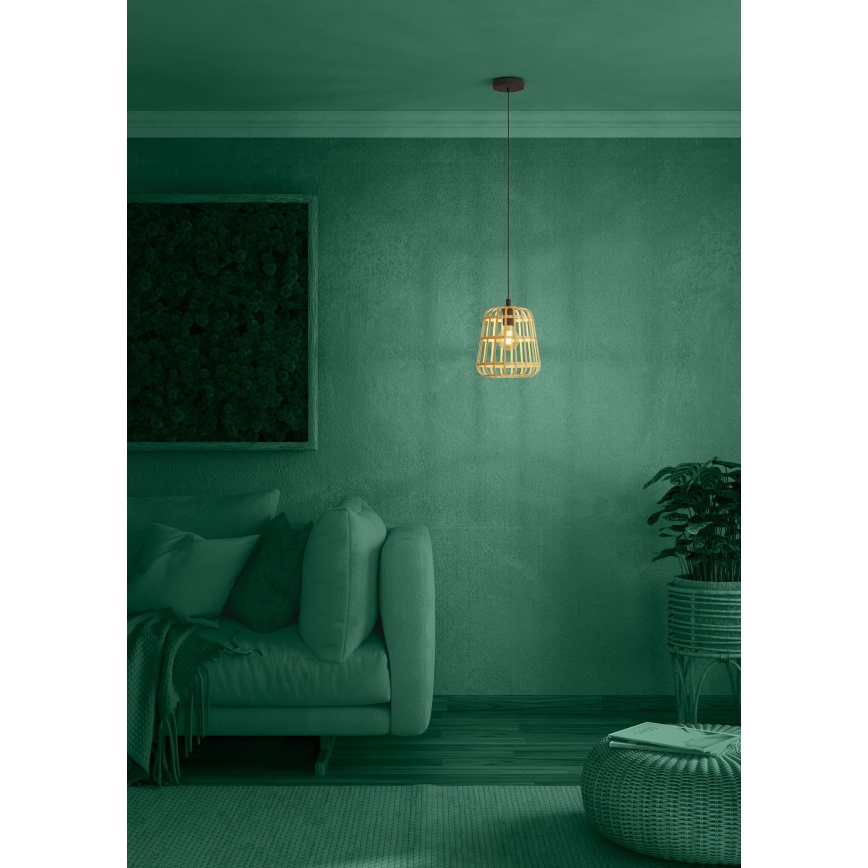 Eglo - Żyrandol na lince 1xE27/40W/230V śr. 24 cm bambus