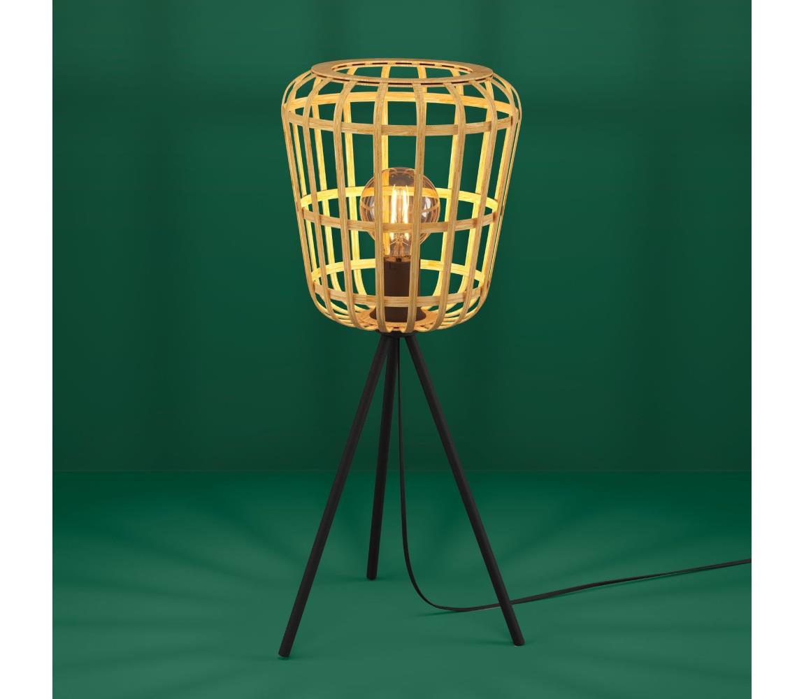 Eglo 390154 - Lampa stołowa MONTEZUELO 1xE27/40W/230V bambus
