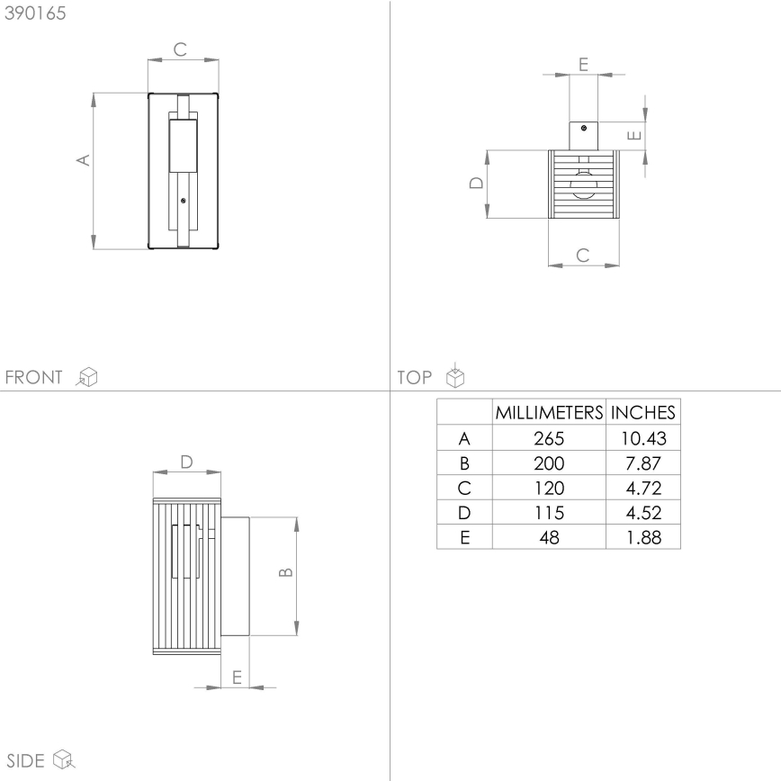 Eglo - Kinkiet 1xE27/40W/230V czarny/brązowy