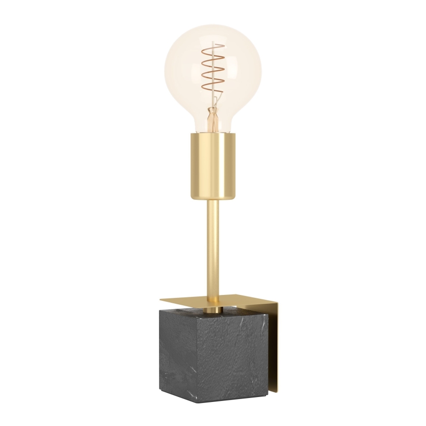 Eglo - Lampa stołowa 1xE27/40W/230V złota/czarny marmur
