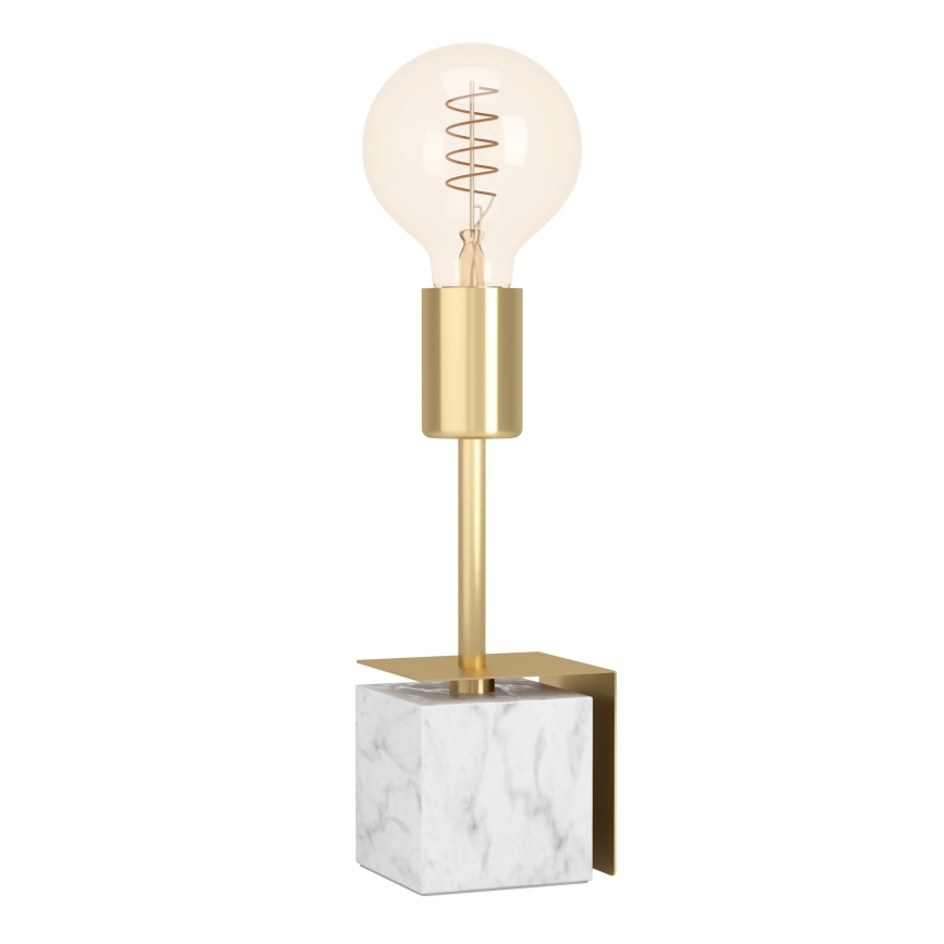 Eglo - Lampa stołowa 1xE27/40W/230V złota/biały marmur