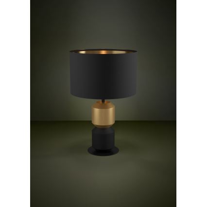 Eglo - Lampa stołowa 1xE27/40W/230V czarny/złoty