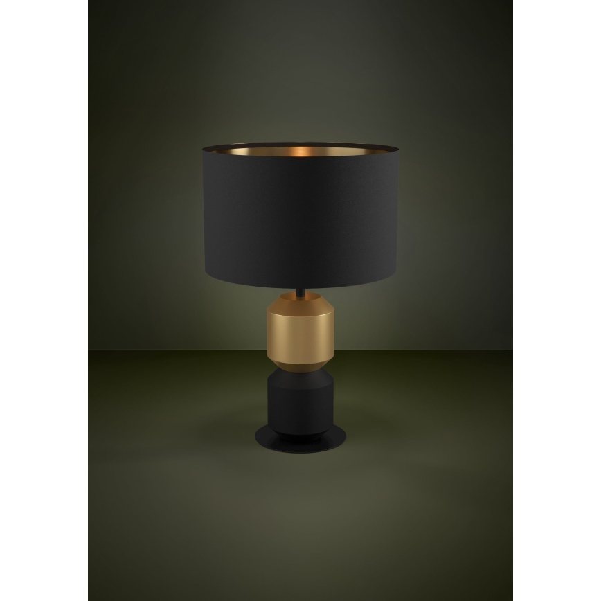Eglo - Lampa stołowa 1xE27/40W/230V czarny/złoty