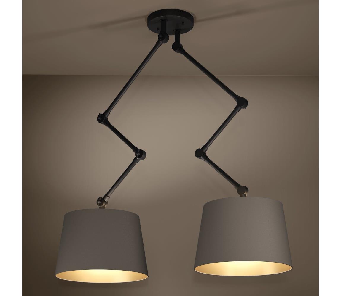 Eglo 390199 - Żyrandol na drążku PISTUNIO 2xE27/40W/230V brązowy