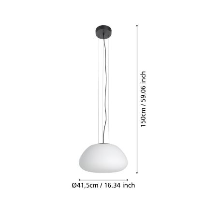 Eglo - Żyrandol na lince 1xE27/40W/230V czarny