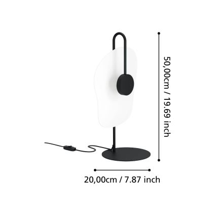 Eglo - LED Lampa stołowa LED/5,4W/230V 3000K czarna