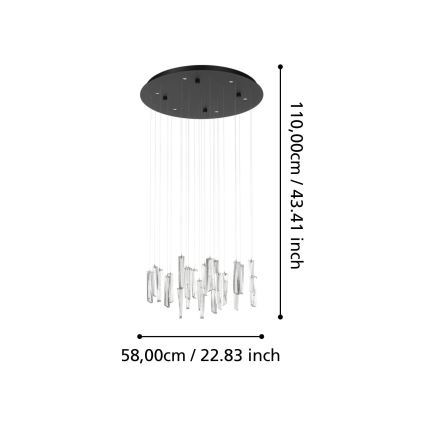 Eglo - LED Żyrandol ściemnialny na lince 6xLED/4,2W/230V 3000K przezroczysty