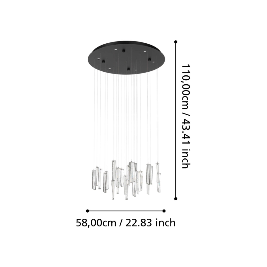 Eglo - LED Żyrandol ściemnialny na lince 6xLED/4,2W/230V 3000K przezroczysty
