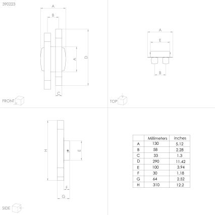 Eglo - LED Kinkiet 4xLED/3,3W/230V 3000K antracyt/złoty