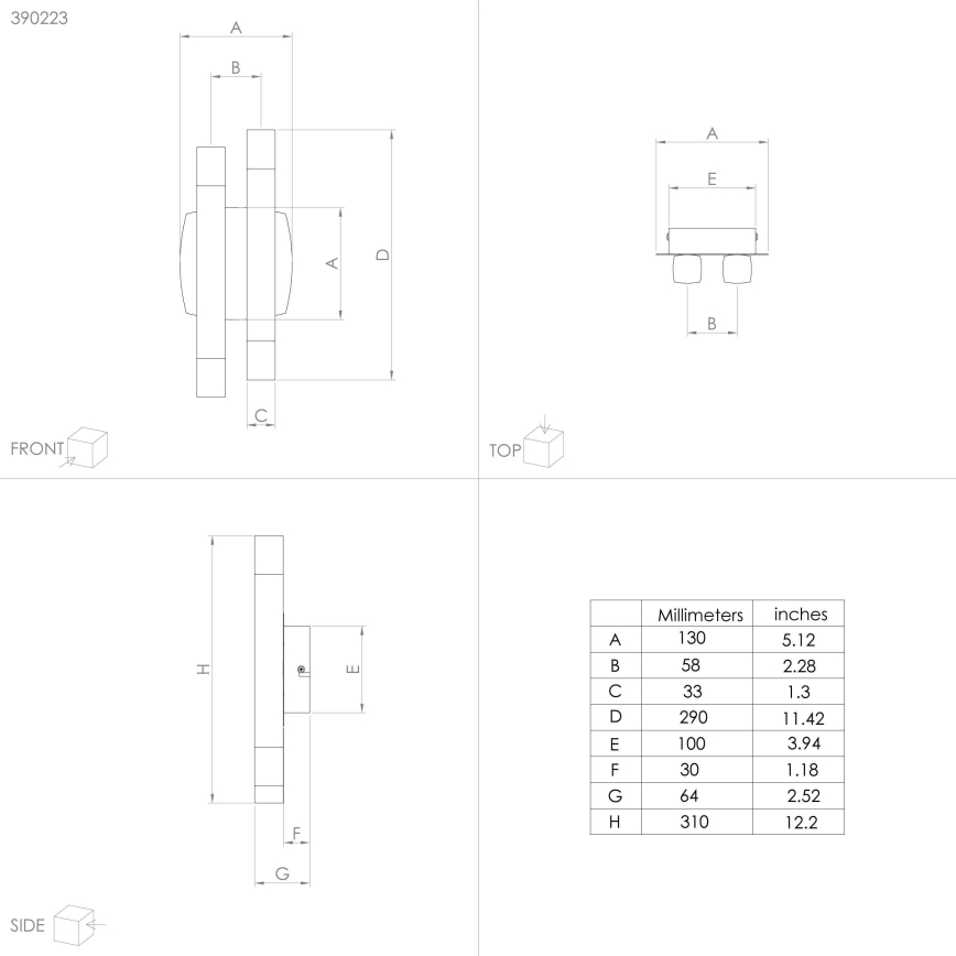 Eglo - LED Kinkiet 4xLED/3,3W/230V 3000K antracyt/złoty