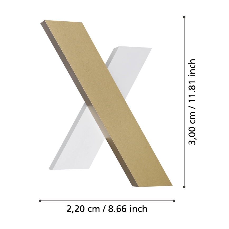 Eglo - LED Kinkiet 2xLED/5W/230V 3000K złoty/biały