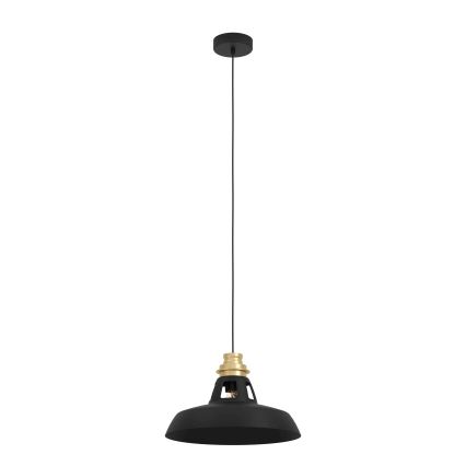 Eglo - Żyrandol na lince 1xE27/40W/230V czarny/złoty