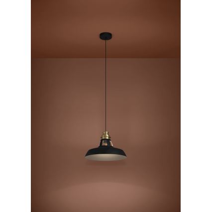 Eglo - Żyrandol na lince 1xE27/40W/230V czarny/złoty