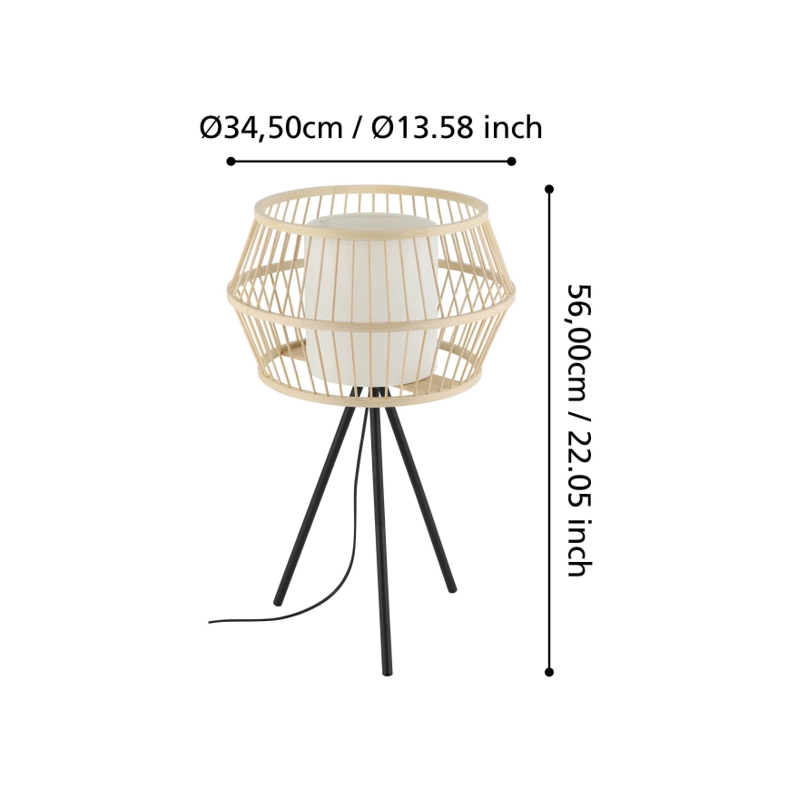 Eglo - Lampa stołowa 1xE27/40W/230V bambus