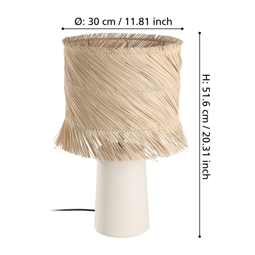 Eglo - Lampa stołowa 1xE27/40W/230V rattan