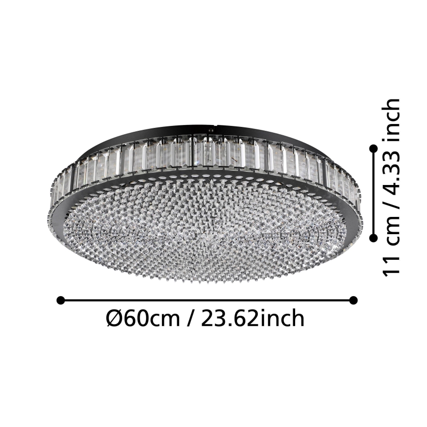 Eglo - LED Plafon ściemnialny LED/52,4W/230V 4000K czarny