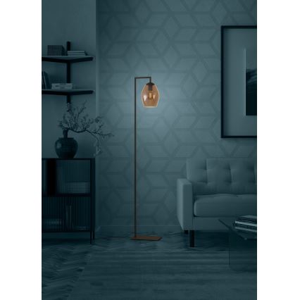 Eglo - Lampa podłogowa 1xE27/40W/230V brązowy