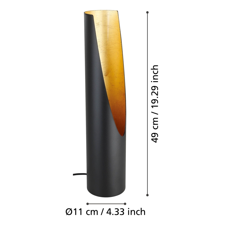 Eglo - LED Lampa stołowa 1xGU10/4,7W/230V czarny/złoty