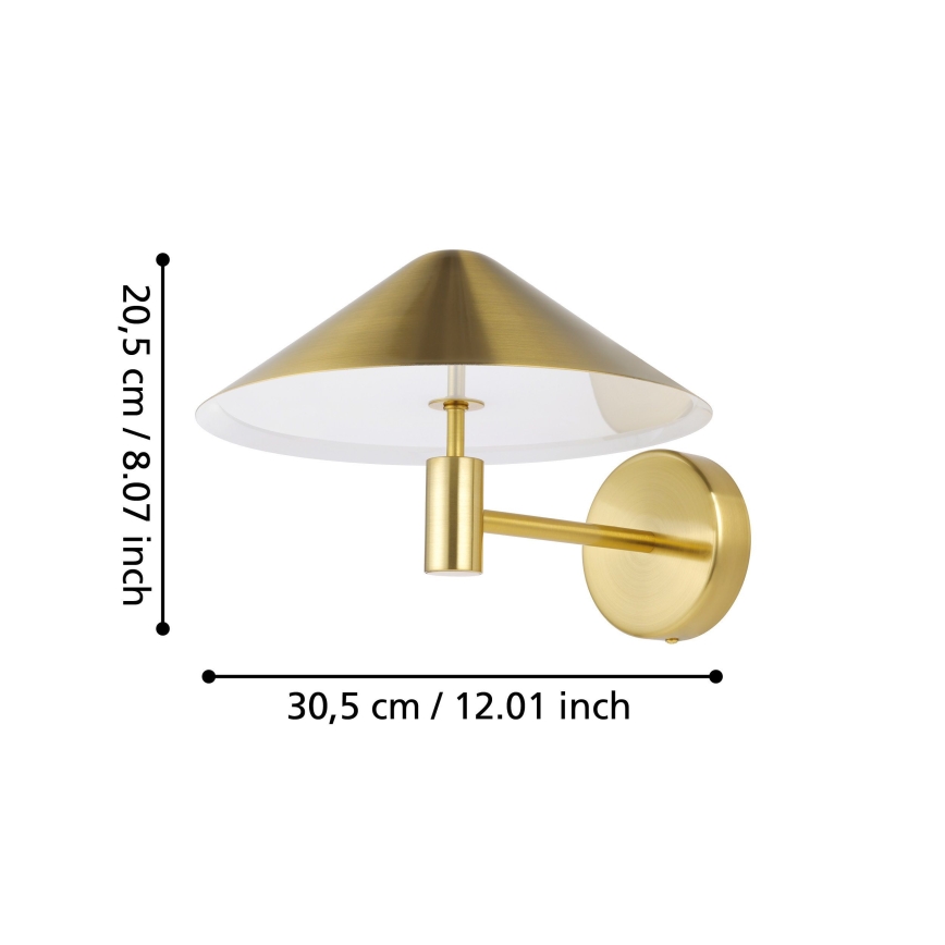 Eglo - LED Kinkiet LED/12W/230V 3000K złoty
