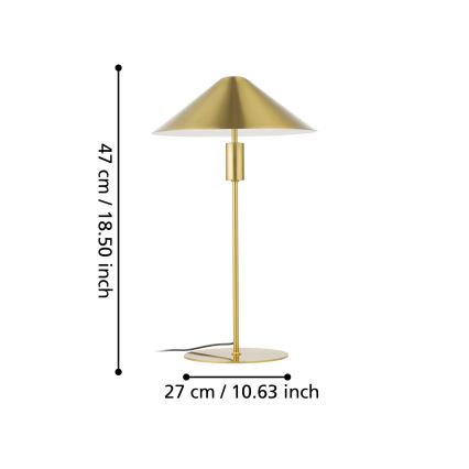 Eglo - LED Lampa stołowa ściemnialna LED/12W/230V 3000K złota