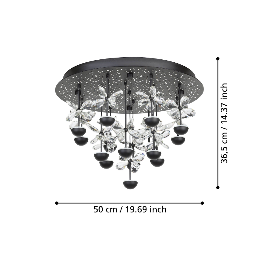 Eglo - LED Plafon ściemnialny LED/27W/230V 3000K czarny