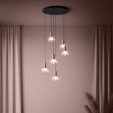 Eglo 390279 - LED Żyrandol ściemnialny na lince 6xLED/5,4W/230V 3000K śr. 54 cm złoty