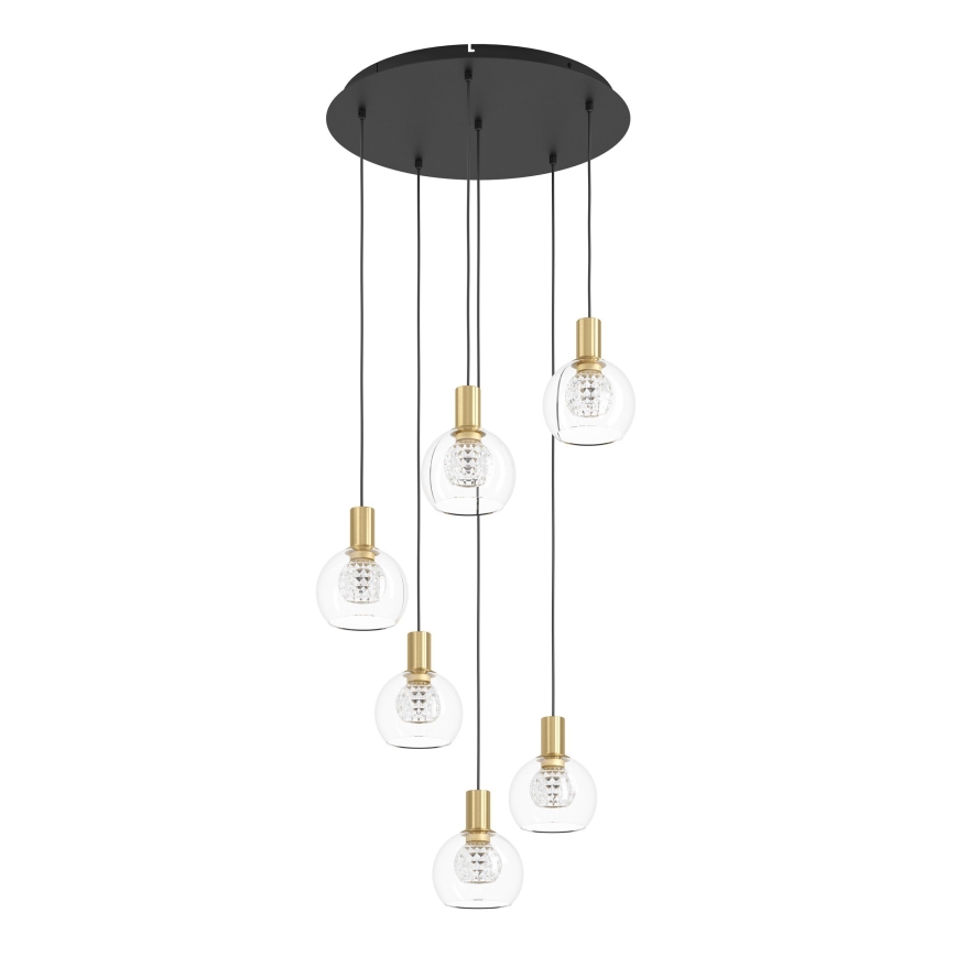 Eglo 390279 - LED Żyrandol ściemnialny na lince 6xLED/5,4W/230V 3000K śr. 54 cm złoty