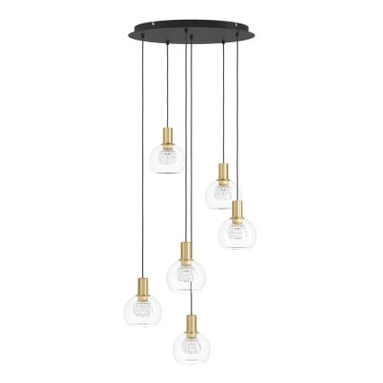 Eglo 390279 - LED Żyrandol ściemnialny na lince 6xLED/5,4W/230V 3000K śr. 54 cm złoty