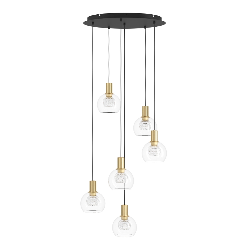 Eglo 390279 - LED Żyrandol ściemnialny na lince 6xLED/5,4W/230V 3000K śr. 54 cm złoty