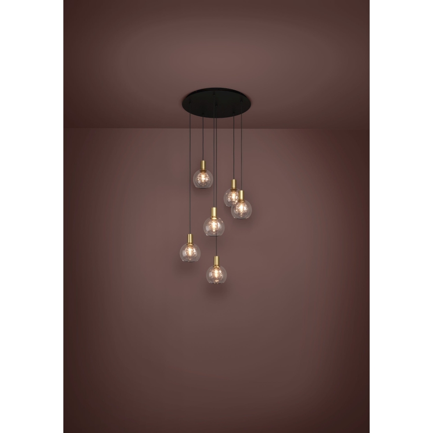 Eglo 390279 - LED Żyrandol ściemnialny na lince 6xLED/5,4W/230V 3000K śr. 54 cm złoty