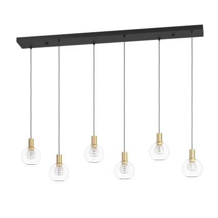Eglo - LED Żyrandol ściemnialny na lince 6xLED/5,4W/230V 3000K złoty