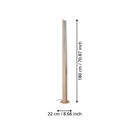 Eglo - LED Lampa podłogowa 1xGU10/5,7W/230V beżowy