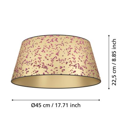 Eglo - Plafon 1xE27/25W/230V złoty/różowy