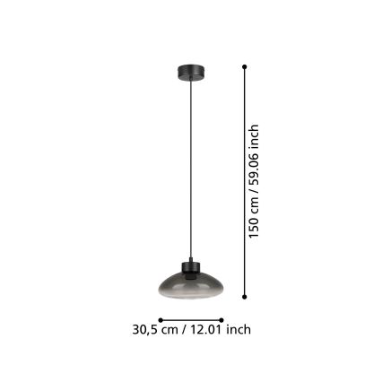 Eglo - LED Żyrandol ściemnialny na lince LED/5,4W/230V 2700K dymny