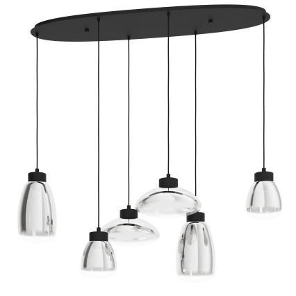 Eglo - LED Żyrandol ściemnialny na lince 6xLED/5,4W/230V 2700K dymny