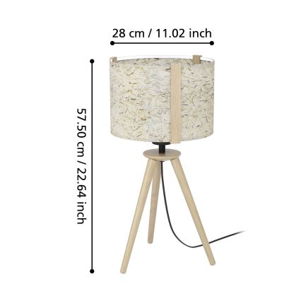 Eglo - Lampa stołowa 1xE27/25W/230V beżowy