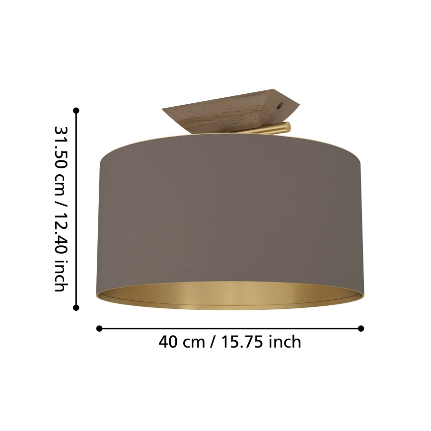 Eglo - Lampa sufitowa 1xE27/40W/230V brązowa/złota