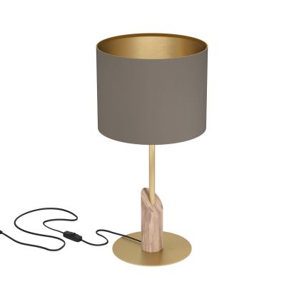 Eglo - Lampa stołowa 1xE27/40W/230V brązowa/złota