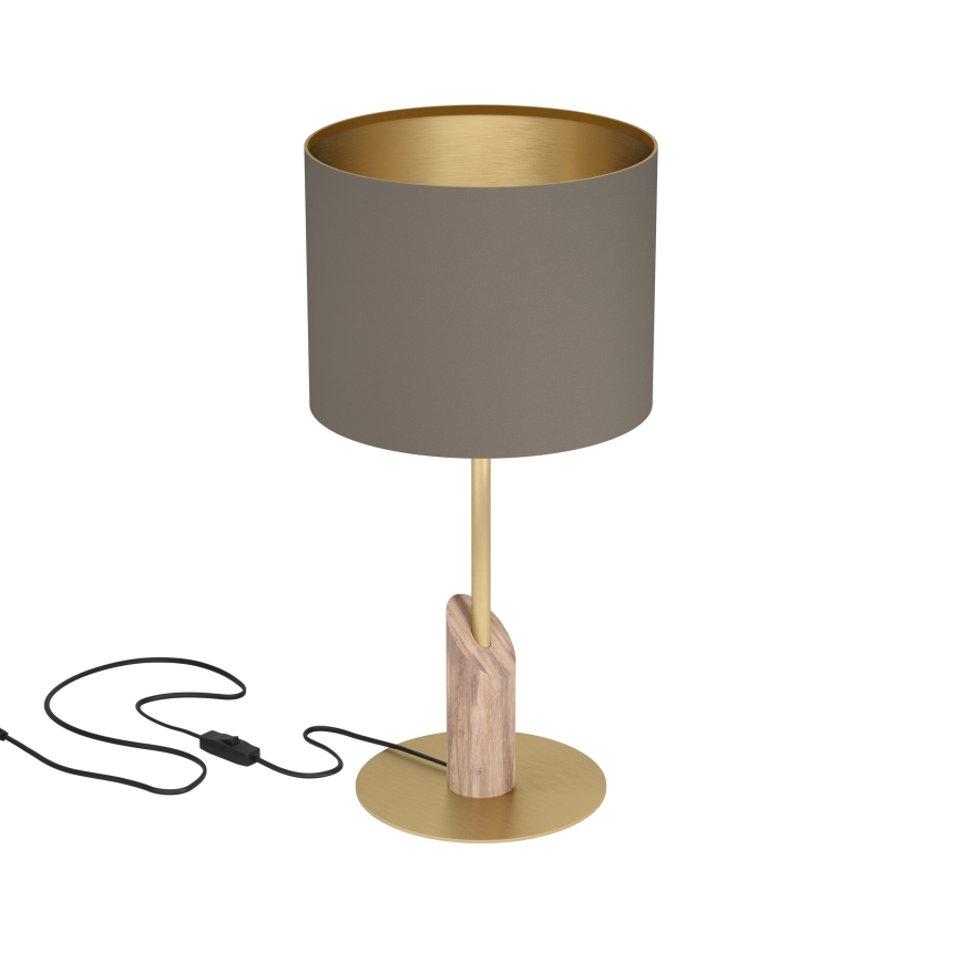 Eglo - Lampa stołowa 1xE27/40W/230V brązowa/złota