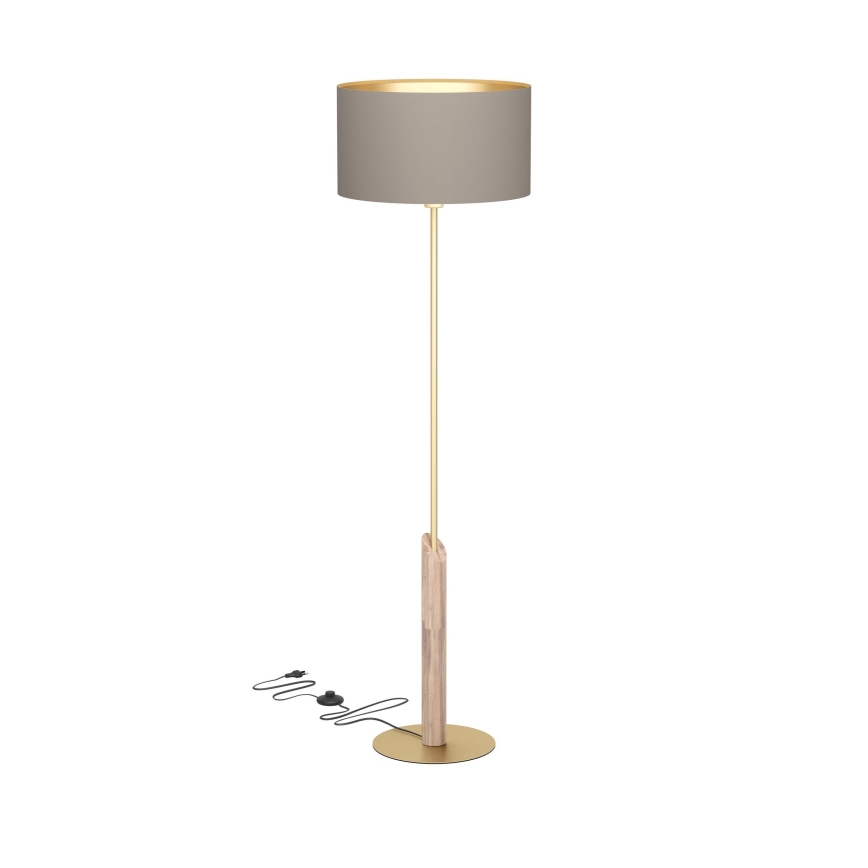 Eglo - Lampa podłogowa 1xE27/40W/230V brązowa/złota