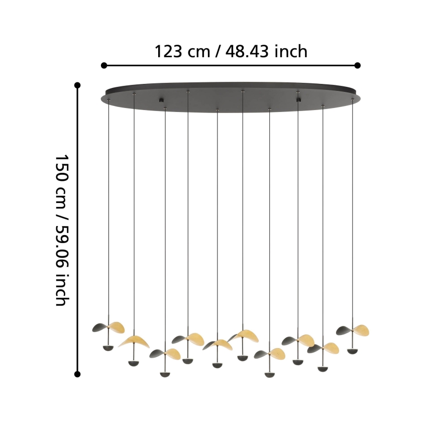 Eglo - LED Żyrandol ściemnialny na lince 10xLED/2,3W/230V 3000K